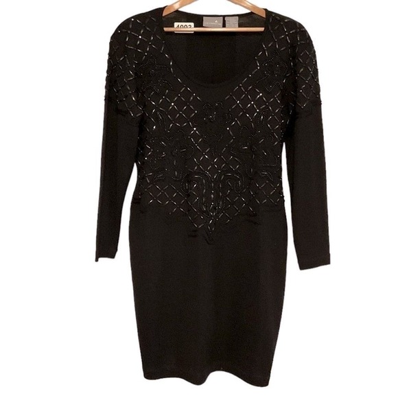 Vintage 1980 Liz Claiborne‎ knit cocktail dress size L - Picture 1 of 5